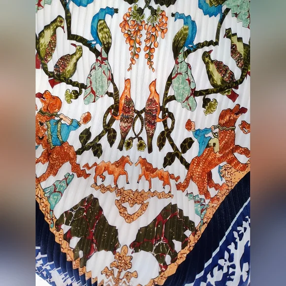 Hermès Early America Plissé 90 scarf With Box - Picture 11 of 17